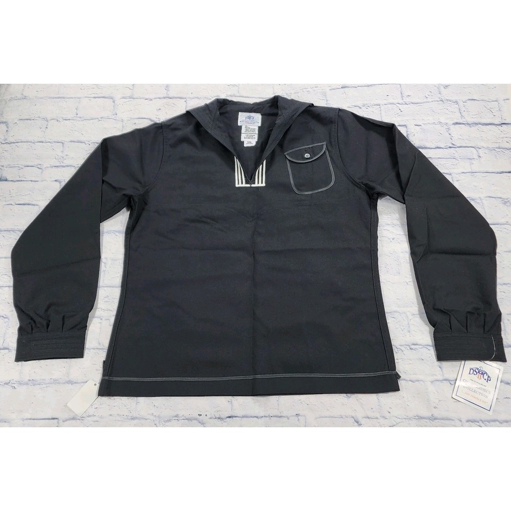 DSCP Quarterdeck Sailor Uniform Jumper Blue Dress MENS 50XL Wool Black VINTAGE